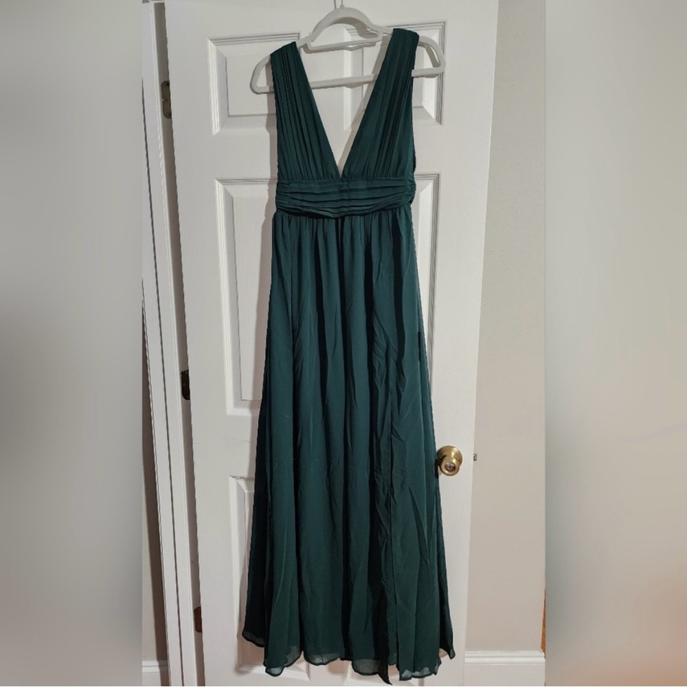 Heavenly Hues Forest Green Maxi Dress Lulu's NWT Small - Picture 4 of 6